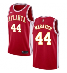 Youth Nike Atlanta Hawks #44 Pete Maravich Authentic Red NBA Jersey Statement Edition