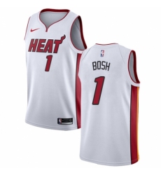 Women's Nike Miami Heat #1 Chris Bosh Authentic NBA Jersey - Association Edition
