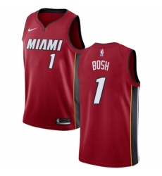 Youth Nike Miami Heat #1 Chris Bosh Authentic Red NBA Jersey Statement Edition