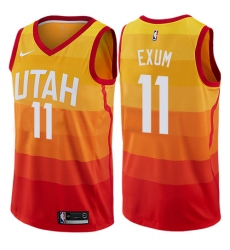 Youth Nike Utah Jazz #11 Dante Exum Swingman Orange NBA Jersey - City Edition