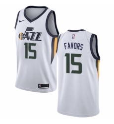 Women's Nike Utah Jazz #15 Derrick Favors Authentic NBA Jersey - Association Edition