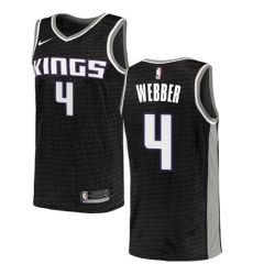 Men's Nike Sacramento Kings #4 Chris Webber Authentic Black NBA Jersey Statement Edition