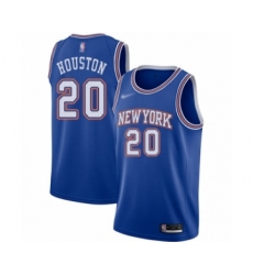 Women's New York Knicks #20 Allan Houston Authentic Blue Basketball Jersey - Statement Edition