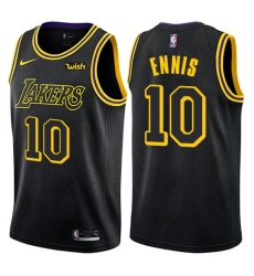Youth Nike Los Angeles Lakers #10 Tyler Ennis Swingman Black NBA Jersey - City Edition