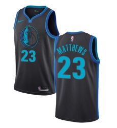 Youth Nike Dallas Mavericks #23 Wesley Matthews Swingman Charcoal NBA Jersey - City Edition