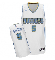 Men's Adidas Denver Nuggets #5 Will Barton Swingman White Home NBA Jersey