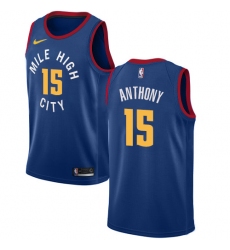 Men's Nike Denver Nuggets #15 Carmelo Anthony Swingman Light Blue Alternate NBA Jersey Statement Edition