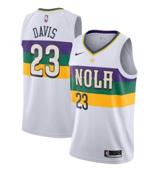 Youth Nike New Orleans Pelicans #23 Anthony Davis Swingman White NBA Jersey - City Edition