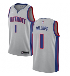 Women's Nike Detroit Pistons #1 Chauncey Billups Authentic Silver NBA Jersey Statement Edition