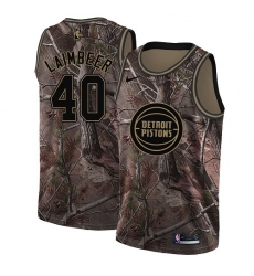 Women's Nike Detroit Pistons #40 Bill Laimbeer Swingman Camo Realtree Collection NBA Jersey