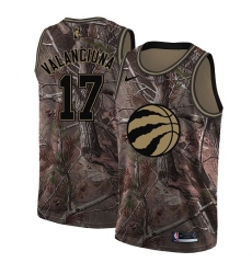 Women's Nike Toronto Raptors #17 Jonas Valanciunas Swingman Camo Realtree Collection NBA Jersey