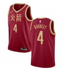 Youth Nike Houston Rockets #4 Charles Barkley Swingman Red NBA Jersey - 2018 19 City Edition