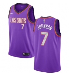 Men's Nike Phoenix Suns #7 Kevin Johnson Swingman Purple NBA Jersey - 2018 19 City Edition