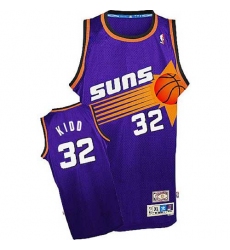 Men's Adidas Phoenix Suns #32 Jason Kidd Authentic Purple Throwback NBA Jersey