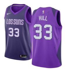 Men's Nike Phoenix Suns #33 Grant Hill Swingman Purple NBA Jersey - City Edition