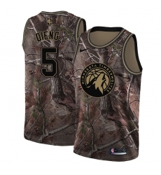 Youth Nike Minnesota Timberwolves #5 Gorgui Dieng Swingman Camo Realtree Collection NBA Jersey