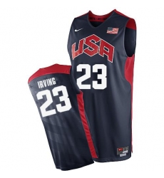 Men's Nike Team USA #23 Kyrie Irving Swingman Navy Blue 2012 Olympics Basketball Jersey