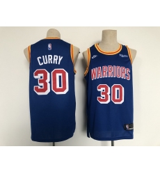 Men's Nike Golden State Warriors #30 Stephen Curry Blue Stitched Basketball Jersey