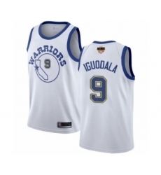 Men's Golden State Warriors #9 Andre Iguodala Swingman White Hardwood Classics 2019 Basketball Finals Bound Basketball Jersey