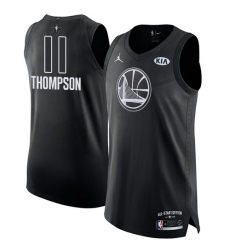 Men's Nike Jordan Golden State Warriors #11 Klay Thompson Authentic Black 2018 All-Star Game NBA Jersey