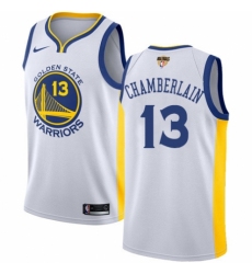 Women's Nike Golden State Warriors #13 Wilt Chamberlain Swingman White Home 2018 NBA Finals Bound NBA Jersey - Association Edition