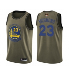 Men's Golden State Warriors #23 Mitch Richmond Swingman Green Salute to Service 2019 Basketball Finals Bound Basketball Jersey