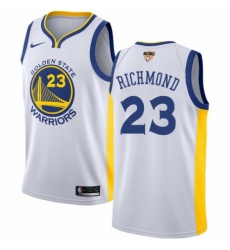 Women's Nike Golden State Warriors #23 Mitch Richmond Authentic White Home 2018 NBA Finals Bound NBA Jersey - Association Edition