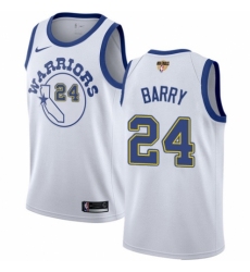 Women's Nike Golden State Warriors #24 Rick Barry Swingman White Hardwood Classics 2018 NBA Finals Bound NBA Jersey