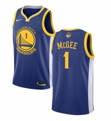 Men's Nike Golden State Warriors #1 JaVale McGee Swingman Royal Blue Road 2018 NBA Finals Bound NBA Jersey - Icon Edition