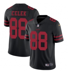 Men's Nike San Francisco 49ers #88 Garrett Celek Black Vapor Untouchable Limited Player NFL Jersey