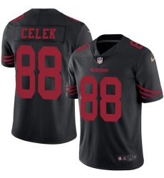 Youth Nike San Francisco 49ers #88 Garrett Celek Limited Black Rush Vapor Untouchable NFL Jersey
