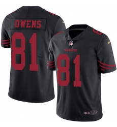Men's Nike San Francisco 49ers #81 Terrell Owens Limited Black Rush Vapor Untouchable NFL Jersey