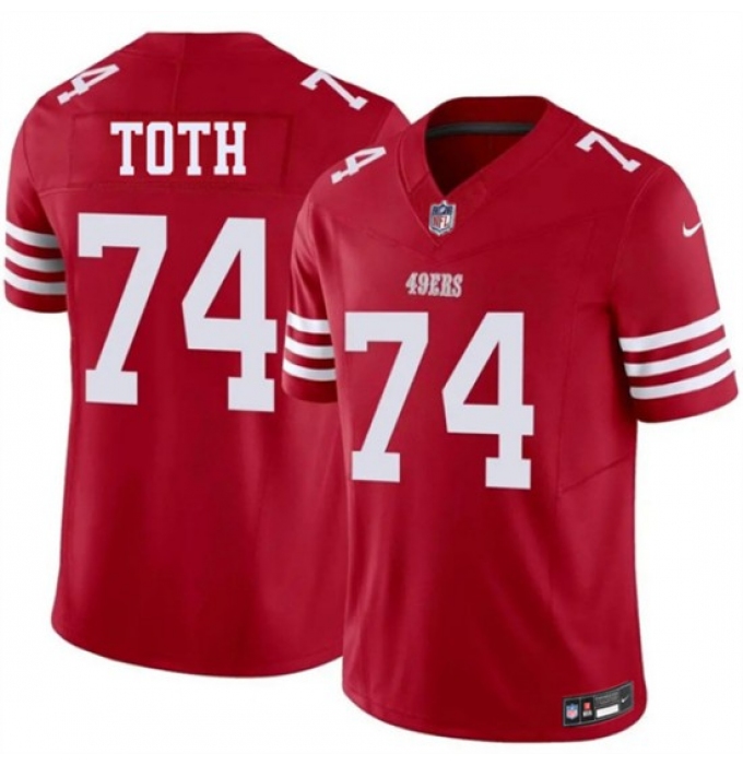 Men's San Francisco 49ers #74 Brett Toth Red 2026 F.U.S.E. Vapor Untouchable Limited Football Stitched Jersey