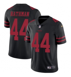 Men's Nike San Francisco 49ers #44 Tom Rathman Black Vapor Untouchable Limited Player NFL Jersey