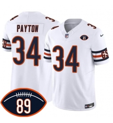 Men's Chicago Bears #34 Walter Payton White 2026 F.U.S.E. With Mike Ditka 89 Vapor Untouchable Limited Football Stitched Jersey