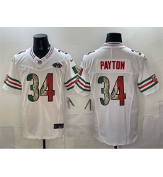 Men's Chicago Bears #34 Walter Payton White Mexico F.U.S.E. With VMH Stitched Football Jersey