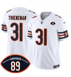 Men's Chicago Bears #31 Dillon Thieneman White 2026 F.U.S.E. With Mike Ditka 89 Vapor Untouchable Limited Football Stitched Jersey
