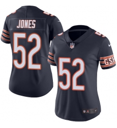 Women's Nike Chicago Bears #52 Christian Jones Navy Blue Team Color Vapor Untouchable Limited Player NFL Jersey