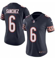 Women's Nike Chicago Bears #6 Mark Sanchez Navy Blue Team Color Vapor Untouchable Limited Player NFL Jersey