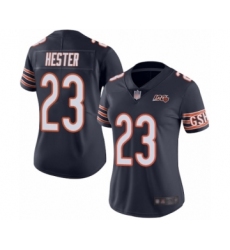 Women's Chicago Bears #23 Devin Hester Navy Blue Team Color 100th Season Limited Football Jersey