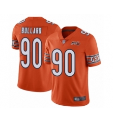 Men's Chicago Bears #90 Jonathan Bullard Orange Alternate 100th Season Limited Football Jersey