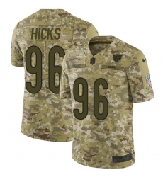 Men's Nike Chicago Bears #96 Akiem Hicks Limited Camo 2018 Salute to Service NFL Jersey