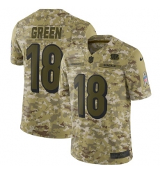 Men's Nike Cincinnati Bengals #18 A.J. Green Limited Camo 2018 Salute to Service NFL Jersey