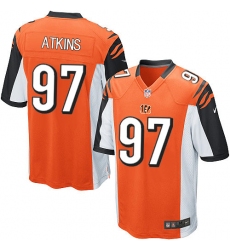 Men's Nike Cincinnati Bengals #97 Geno Atkins Game Orange Alternate NFL Jersey