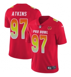 Men's Nike Cincinnati Bengals #97 Geno Atkins Limited Red 2018 Pro Bowl NFL Jersey