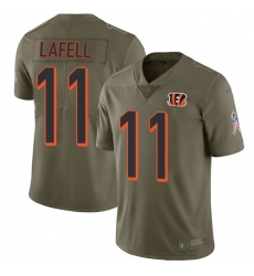 Men's Nike Cincinnati Bengals #11 Brandon LaFell Limited Olive 2017 Salute to Service NFL Jersey