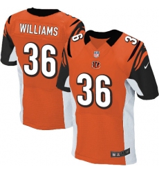 Men's Nike Cincinnati Bengals #36 Shawn Williams Elite Orange Alternate NFL Jersey