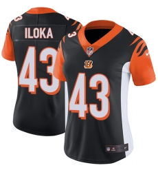 Women's Nike Cincinnati Bengals #43 George Iloka Vapor Untouchable Limited Black Team Color NFL Jersey