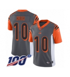Youth Cincinnati Bengals #10 Kevin Huber Limited Silver Inverted Legend 100th Season Football Jersey