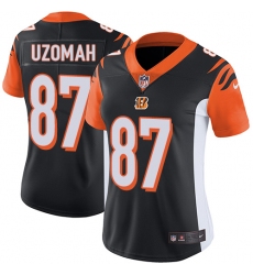 Women's Nike Cincinnati Bengals #87 C.J. Uzomah Vapor Untouchable Limited Black Team Color NFL Jersey